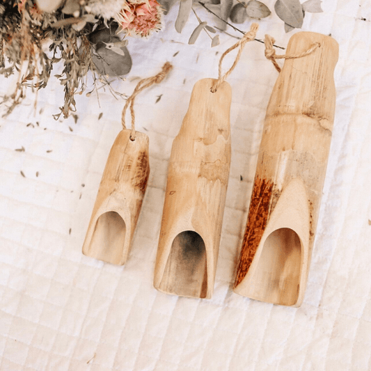 Bamboo Wooden Scoops Set of 3