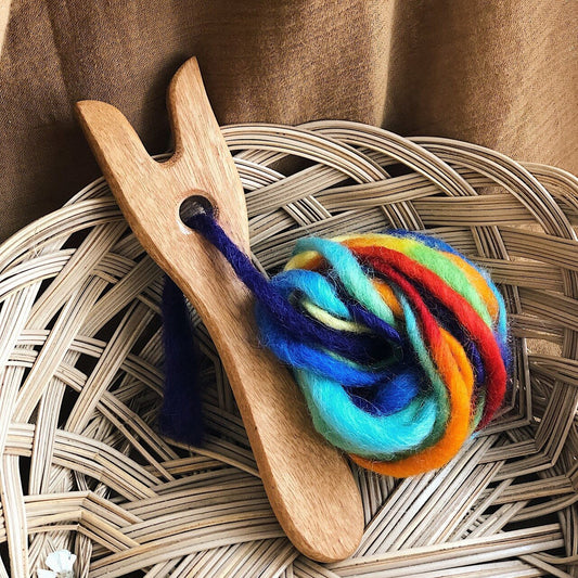 Lucet Wooden Knitting Fork Set with Wool Felt