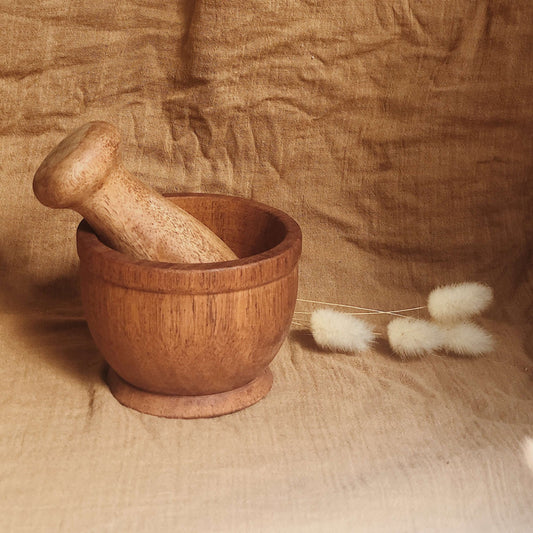 Large Mortar and Pestle Wooden