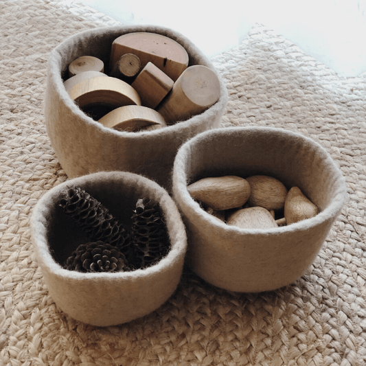 Nesting Storage Bowls Felt (Set of 3)