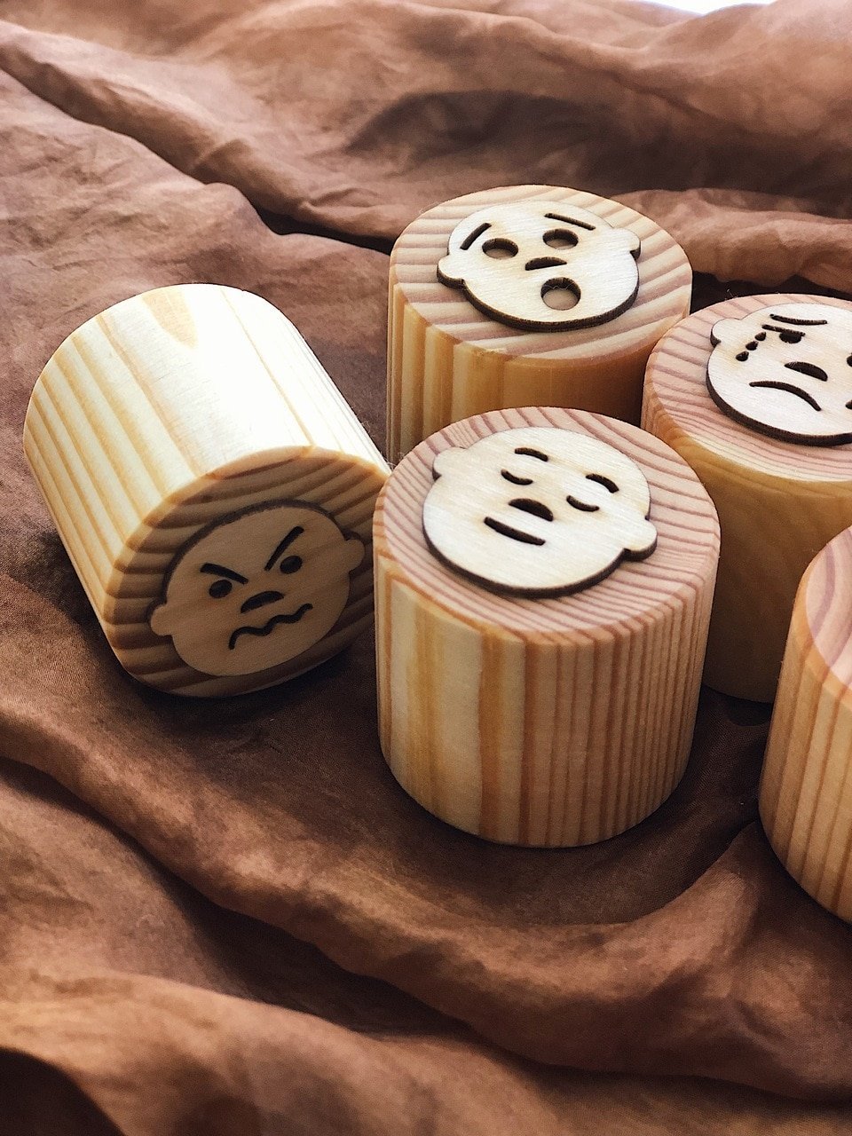 Emotion Playdough Stamps Wooden