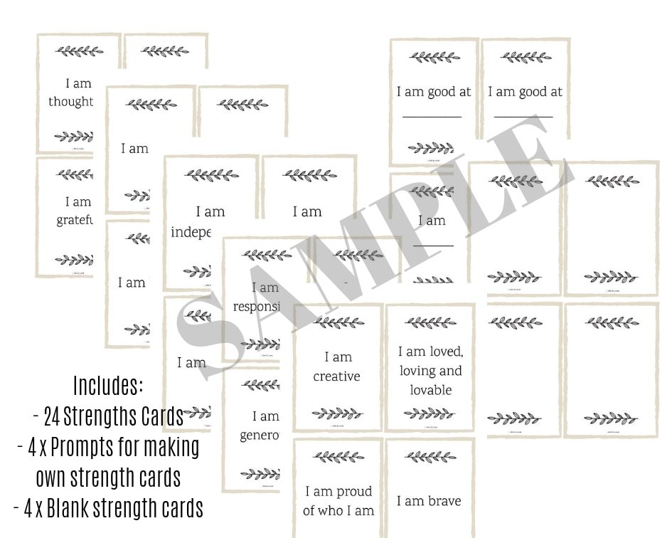 Strengths Cards for Kids - Printable Digital Download